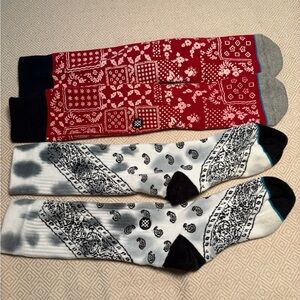 Stance 2 pair of socks. Size L